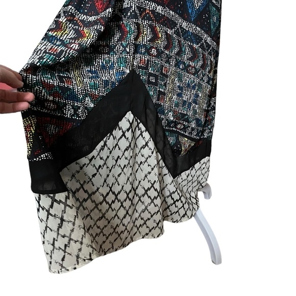 Urban Outfitters Silence + Noise Maxi Geometric Patter Sheer Inserts Sz XS - Picture 6 of 10